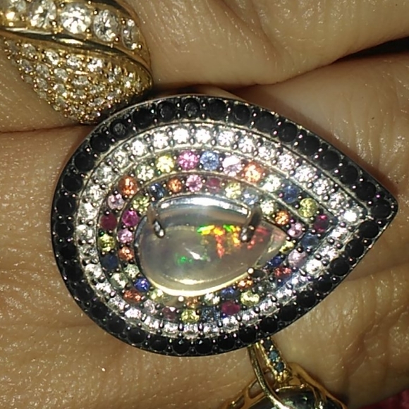 QVC Jewelry - Opal, Multi-Sapphires and Spinel Ring